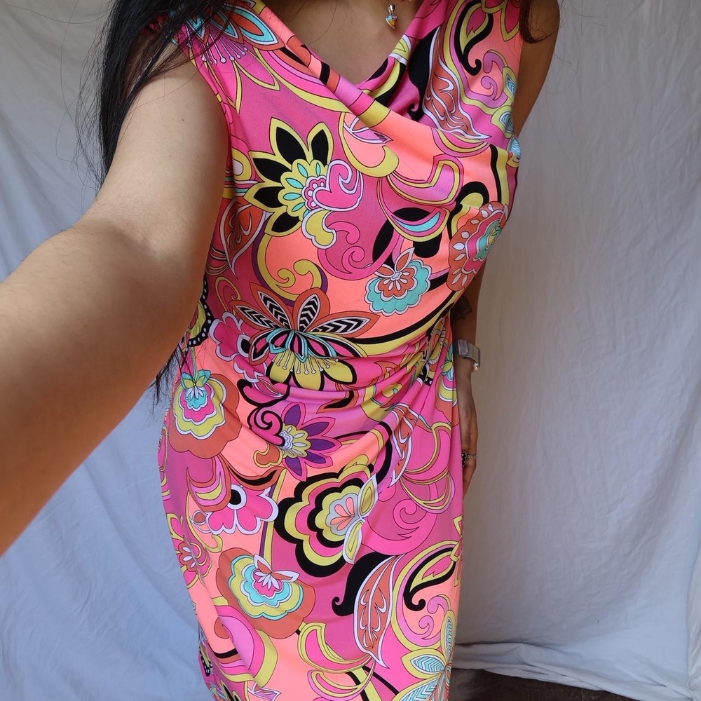 PUCCI INSPIRED Paisley Pink Psychedelic Bodycon Dress
